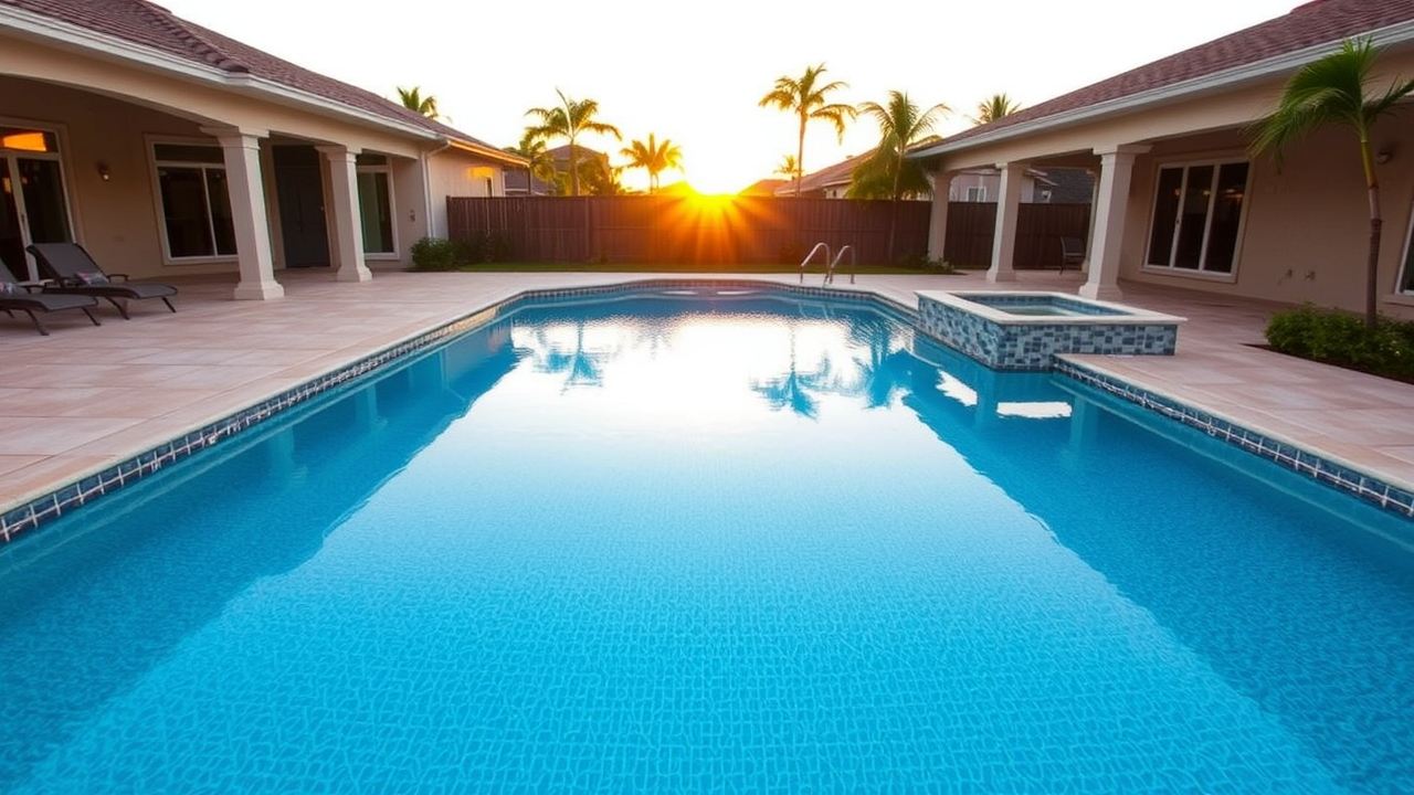 Renovated pool at a South Florida home